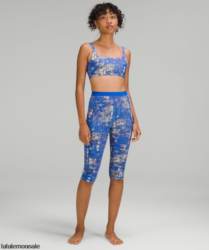 Lululemon Damen DELULU497 | Speed Floral Waterside Badeoberteil Mit Eckigem Ausschnitt B/c Cup